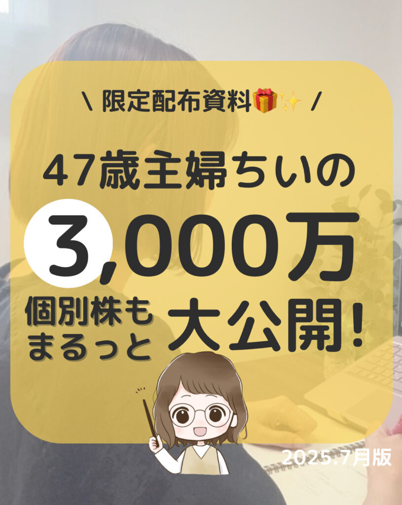 ちいの個別株大公開 & 総資産3000万公開